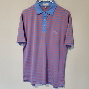 Peter Millar Summer Comfort Golf Polo Shirt  - Size Medium  - Striped